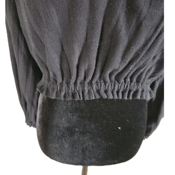 We The Free Womens Black Cropped Ribbed Knit Long Sleeve Top S - Picture 6 of 13